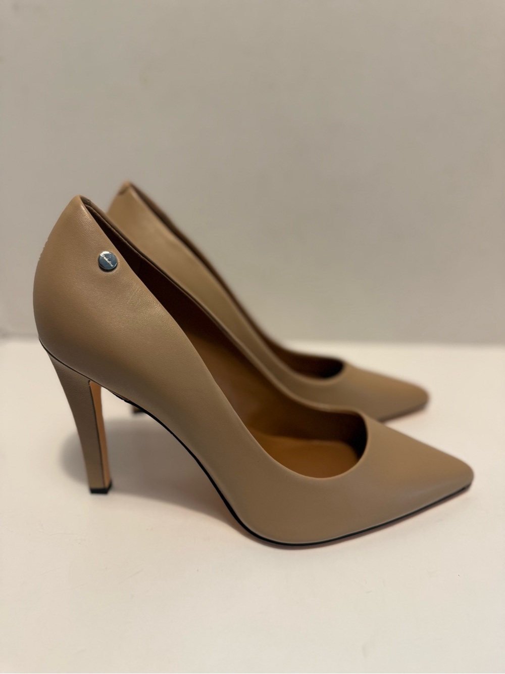 Calvin Klein Brady Beige  Pointed Toe Stiletto Pump Slip On ladies 10